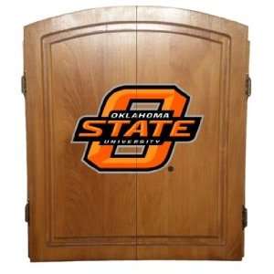 Oklahoma State Cowboys Dart Board Cabinet and Bristle Board