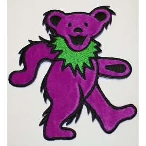 Grateful Dead Garcia Purple Fuzzy Dancing Bear Iron on 