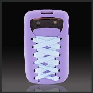  Purple w Blue Laces Flexa Silicone Shoe case cover for 
