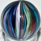 Glass Marble ~ David Salazar ~ Vertical Snakskin like Goldstone