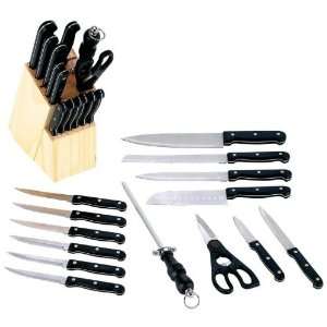  Maxam 15Pc Cutlery Set In Wood Block