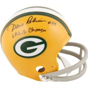  Dave Robinson Green Bay Packers Autographed Mini Helmet 