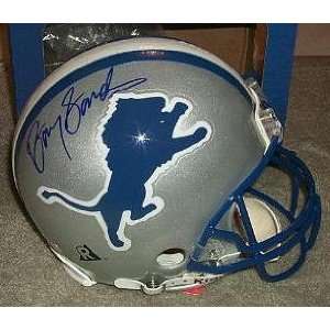 Autographed Barry Sanders Helmet   Authentic Lions Helmet  