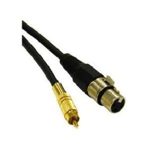 Cables To Go Av Cable 3 Pin Xlr Gold Plated Brass Rca Connector Black 
