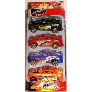  Speed Machine   Pack of 4 Pull Back Cars Toys & Games