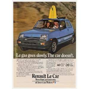    1980 Renault Le Car Le Gas Goes Slowly Print Ad