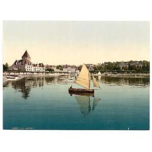  Photochrom Reprint of Ouchy, from the Lake, Geneva Lake 