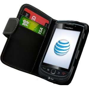 9810 Torch 2, Black Executive Specially Designed Leather Book Wallet 