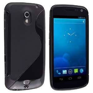  Frost Black S Shape TPU Rubber Skin Case with FREE Mirror 