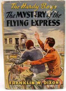 1941 1st edition Hardy Boys Mystery of the Flying Express HC with 