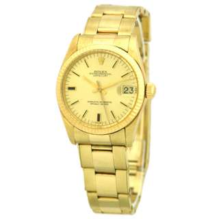   Size 14K Yellow Gold Oyster Perpetual DateJust # 6824 Excellent Cond