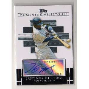 2008 Topps Moments and Milestones LM Autograph Lastings Milledge Mets 