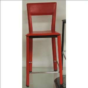  Melbourne Bar Stool in Red Leather
