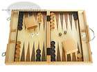 Oak Wood Backgammon Set   Elegant Design   15 Folding Attache Case