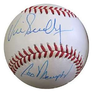 Vin Scully & Bob Murphy Autographed / Signed Baseball (JSA)  