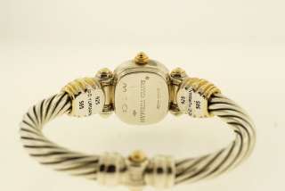 Lady David Yurman CABLE Series 14k/SS Wristwatch NICE  