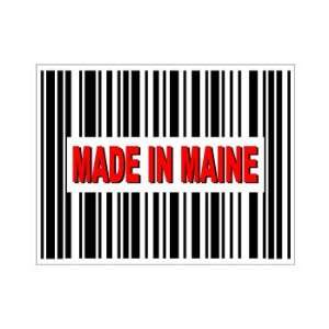  Made in Maine Barcode   Window Bumper Sticker Automotive