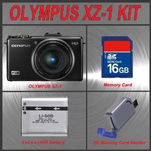  Olympus XZ 1 Digital Camera (Black) with 16GB Card + Extra 