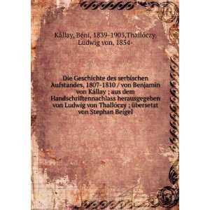    BÃ©ni, 1839 1903,ThallÃ³czy, Ludwig von, 1854  KÃ¡llay Books