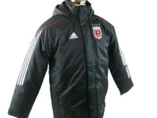   Men XL Stadium Winter Jacket Coat Black Soccer Jersey DCU MLS  