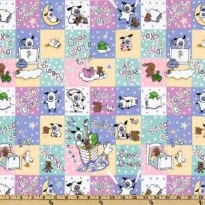 44 Wide Newtons Lullaby Dream Patchwork Blue Fabric By 