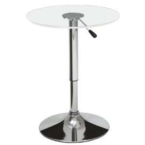  Minerva Adjustable hght Table 26.75h 35.38h Clear