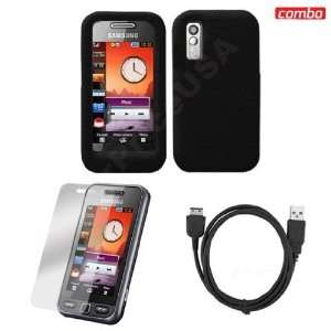  Samsung S5230 Combo Black Premium Feel Silicon Skin Case 