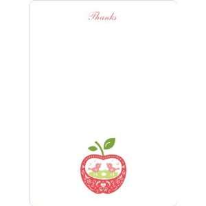  Thank You Card for Appleseed Bird Baby Shower Invitation 