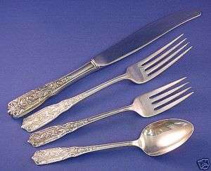 MILBURN ROSE  WESTMORELAND 4 PIECE STERLING LUNCH PLACE SETTING(S 
