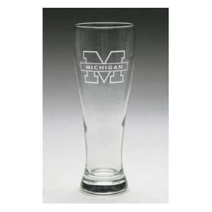  Arthur Court Designs University of Michigan Pilsner Glass 