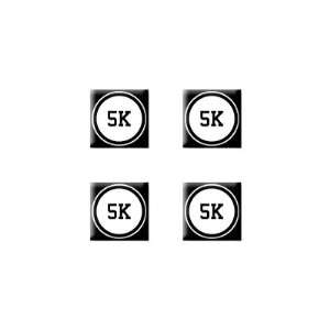  5k Marathon Running   Set of 4 Badge Stickers Electronics