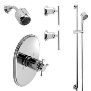 New Haven Complete Shower Kit 00 Finish Brushed Nickel, Handle Type 