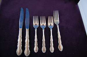 Silver Ware Flatware 1881 Rogers 2 Knives, 3 Dessert Forks, Dinner 