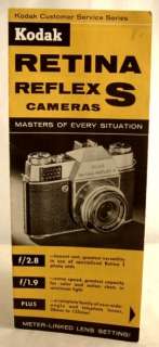 Kodak Retina Reflex S Camera brochure  
