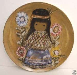 DeGrazia Collector Plate THE LITTLE COCOPAH INDIAN GIRL  