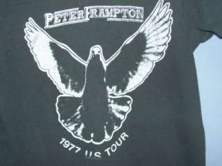 Mens Vintage Rock Peter Frampton 1977 U.S. Tour T shirt  