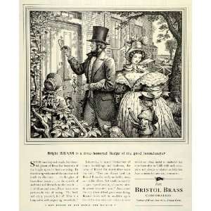  1944 Ad Bristol Brass Beaver Hat Early Victorian Fashion 