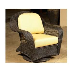   Cushion Arm Lounge Chair Round Resin Espresso Finish Patio, Lawn