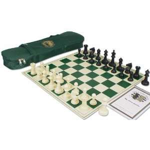   Guardian Tournament Chess Kit in Black & Ivory   Green Toys & Games