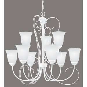  Rotolo 9 Light Chandelier in Textured White