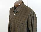 Robert Talbott Brown Checkered Dress Casual Shirt Size XL  SH217