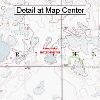   Map   Kampeska, South Dakota (Folded/Waterproof)