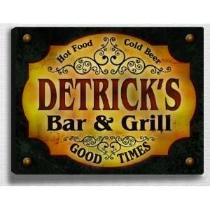  Detricks Bar & Grill 14 x 11 Collectible Stretched 