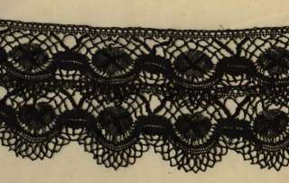 ANTIQUE FRENCH GUIPURE lace Edging 76 by 4 1/2  