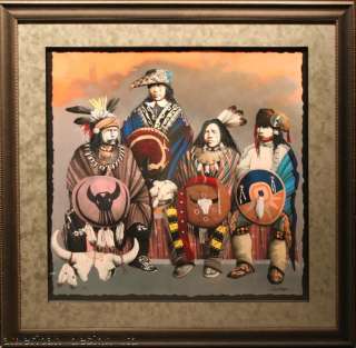 Challenger Roams the Plains No More framed Art Serigraph SUBMIT 