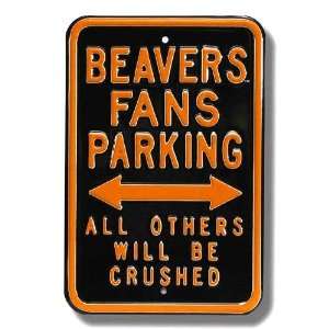  Oregon State Beavers Black Parking Sign