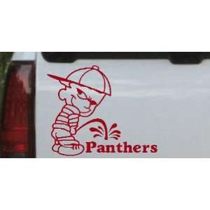 Pee On Panthers Car Window Wall Laptop Decal Sticker    Red 24in X 19 