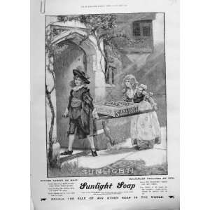  Sunlight Soap Devides Labour Antique Advertisment 1899 