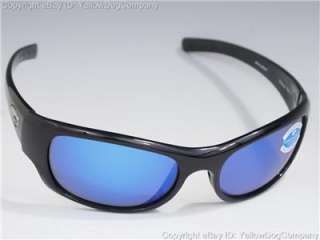 Costa Del Mar RIOMAR Polarized Sunglasses Black Blue Mirror Glass 400 