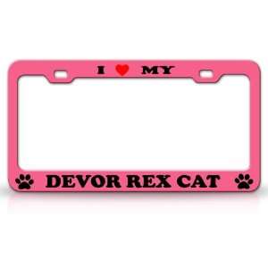  I LOVE MY DEVOR REX Cat Pet Animal High Quality STEEL 